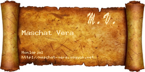Maschat Vera névjegykártya